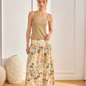 Top Canale Tirantes Cadena Strass. Verde